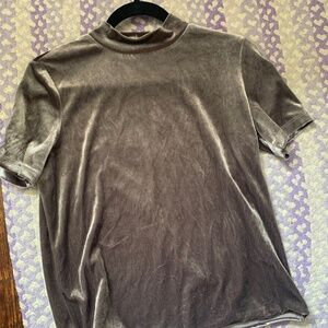 Zara velvet velour purple top medium T shirt
